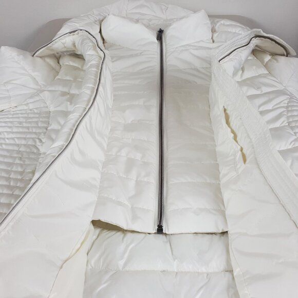 DKNY Built-in Vest Hooded Puffer Coat - Picture 6 of 16